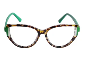 EYEJACK CAT EYE 6593 TIGER BROWN WITH GREEN TEMPLE