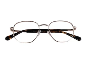 EXTRO 7021 C1 HEXAGON GOLD METAL WITH BROWN DA TEMPLE