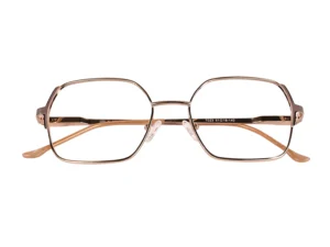 EXTRO 7023 C2 RECTANGLE GOLD METAL WITH GOLD METAL TEMPLE