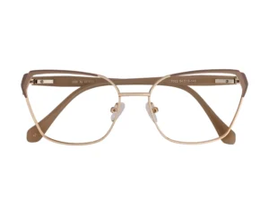 EXTRO 7022  RECTANGLE GOLD METAL WITH SHEET TEMPLE