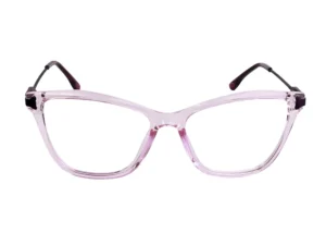 TOM HARDY PROCESS CAT EYE FRAME 99007 TRANSPARENT PURPLE WITH METAL SIDES