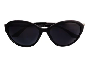 PAGE 4 SUNGLASSES RECTANGLE  PA155 C5 BLACK WITH BLACK LENS