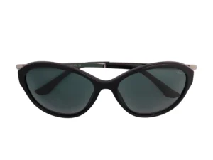 PAGE 4 SUNGLASSES RECTANGLE  PA155 C6 BLACK WITH GREEN LENS
