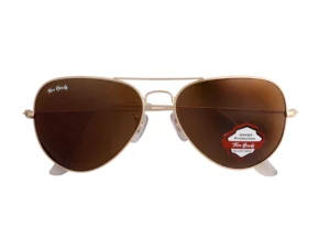 TOM HARDY AVIATOR  SUNGLASS 3025 GOLD FRAME WITH BROWN GLASS