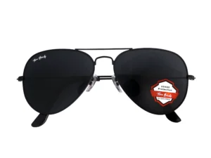 TOM HARDY AVIATOR  SUNGLASS 3025 BLACK FRAME WITH BLACK GLASS