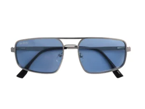 TOM HARDY RECTANGLE SUNGLASS 3608 SILVER FRAME WITH LIGHT BLUE POLARIZED C07